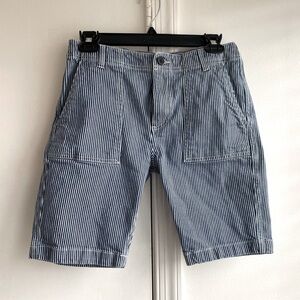 Boden Engineer Blue and white Stripe Shorts size 12